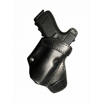 Crossdraw Gürtelholster aus schwarzem Leder, oben offen