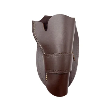 Braunes OWB-Lederholster mit einer Schlaufe und Antikoptik