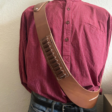 Leder Schulter-Trageriemen für Holster mit offenem Schlitz