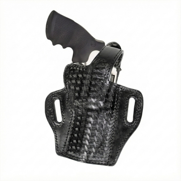 Schwarzes Gürtelschlaufenholster mit Thumb-Break-Sicherung