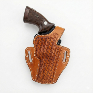 Braunes Gürtelschlaufenholster mit Thumb-Break-Sicherung