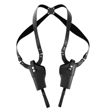 Schwarzes verstellbares Doppel-Schulterholster