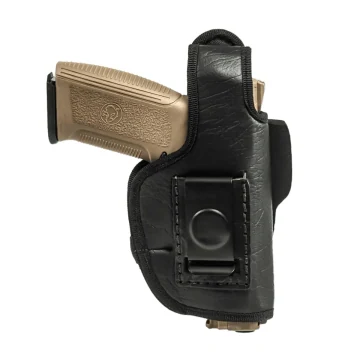 Schwarzes Eco Leder Four Way Thumb-Break-Sicherung Holster