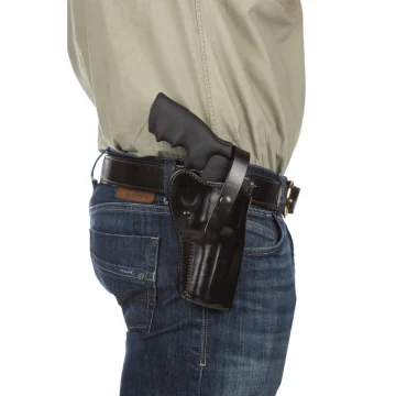 Alaska Hunter Hip Holster aus schwarzem Leder