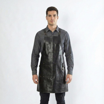 Schwarzes Leder Bartender Work Apron