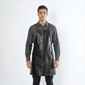 Schwarzes Leder Bartender Work Apron