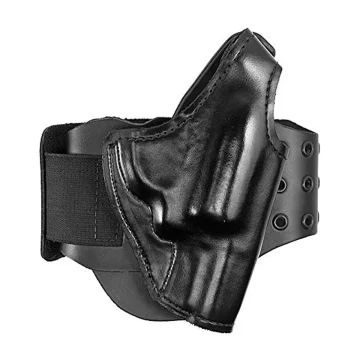 BootLock Knöchelholster aus schwarzem Leder