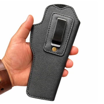 Schwarzes IWB-Lederholster mit Clip