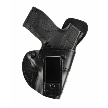 IWB einsteckbares Holsters Schweiz aus schwarzem Leder