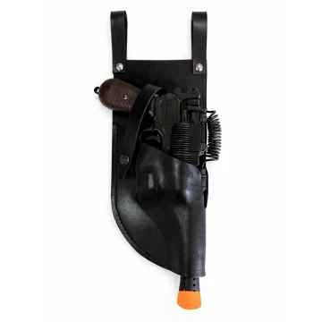 Mauser Merr Sonn Power 5 Molded Holster aus schwarzem Leder mit Notch