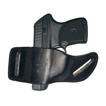 OWB Gürtelschlaufenholster aus schwarzem Leder