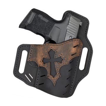 Schwarzes OWB-Lederholster mit Arc Panel