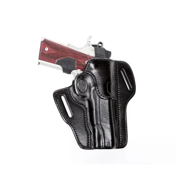 OWB Pancake-Holster aus schwarzem Leder