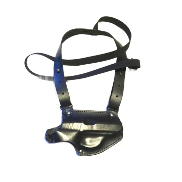 Schulterholster aus schwarzem Leder für Walther PPK