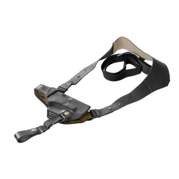 Schwarzes Leder-Schulter- und OWB-Holster für Glock