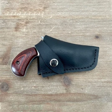 Snap Gürtelholster aus schwarzem Leder