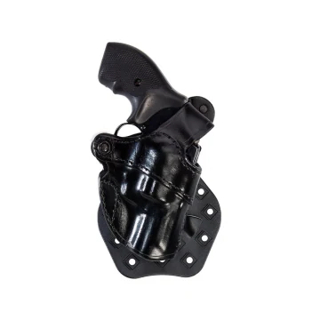 Schwarzes oben offenes Revolver-Paddle-Holster mit Einstellschraube