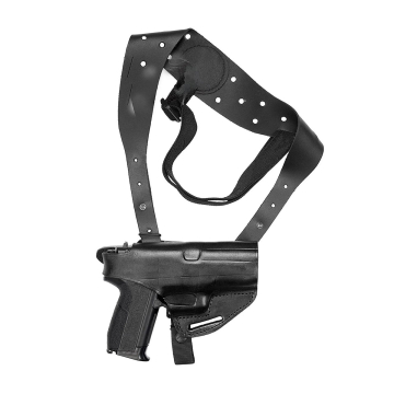 Schwarzes horizontales Schulterholster (Thumb-Break-Sicherung)