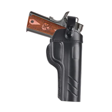 Trail Holster aus schwarzem Leder mit Thumb-Break-Sicherung