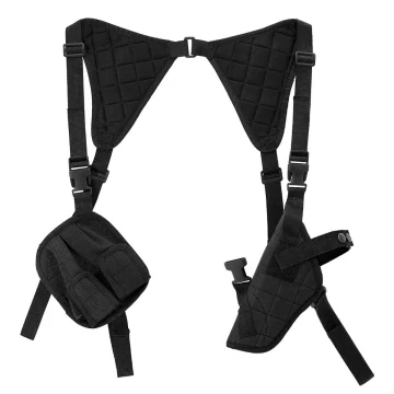 Schwarzes taktisches Schulterholster mit Utility Tasche