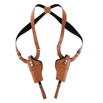 Braunes verstellbares Doppel-Schulterholster