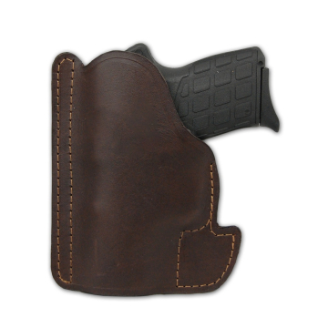 Beidhändiges Taschenholster aus braunem Leder