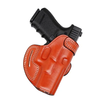 Braunes oben offenes Leder-Gürtelholster