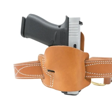 Gürtelschlaufen OWB-Holster aus braunem Leder