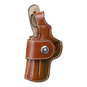Fahrzeugholster aus braunem Leder
