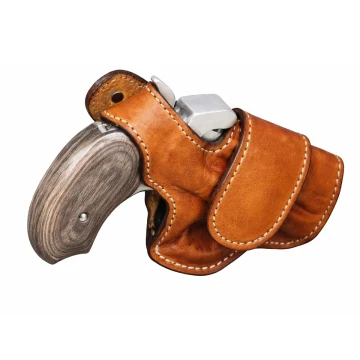 Fahrzeugholster aus braunem Leder mit Thumb-Break-Sicherung