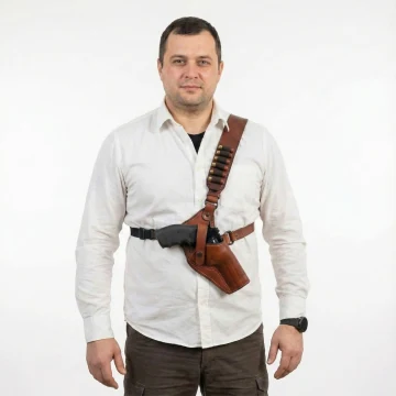 Forester Brustholster aus braunem Leder