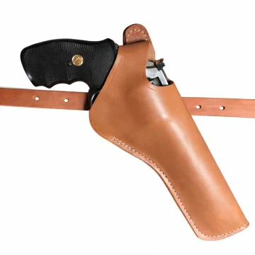 Two Position Crossdraw Holster aus braunem Leder