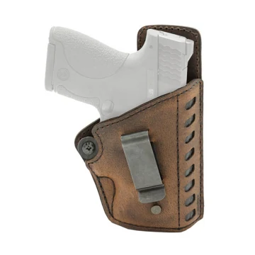 Braunes IWB-Lederholster mit Gürtelclip