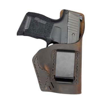 Braunes IWB-Lederholster mit verstellbarer Winkel