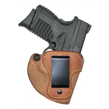 Braunes IWB-Lederholster mit umgekehrtem J-Clip