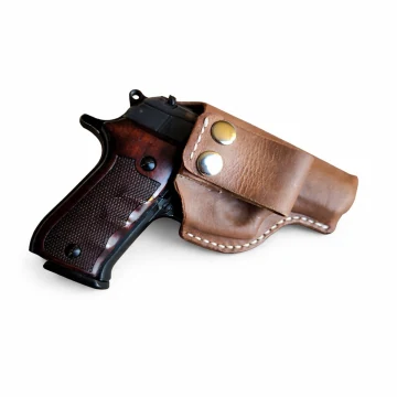 Braunes IWB-Lederholster mit Snap Loop