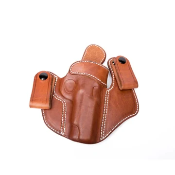 IWB Holster aus braunem Leder mit Druckknopfschlaufen