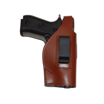 IWB OWB Thumb-Break-Sicherung Gürtelholster aus braunem Leder