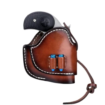 Braunes OWB-Lederholster mit Patronenschlaufen