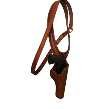 Cowboy-Stil Schulterholster aus braunem Leder