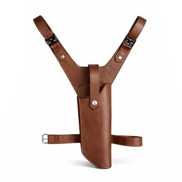 Yoke Beinholster Handgefertigtes Holster aus braunem Leder