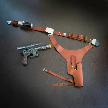 Gürtelholster Set aus braunem Leder