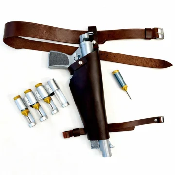 Beinholster Holsters Schweiz Gürtel Tragesystem aus braunem Leder