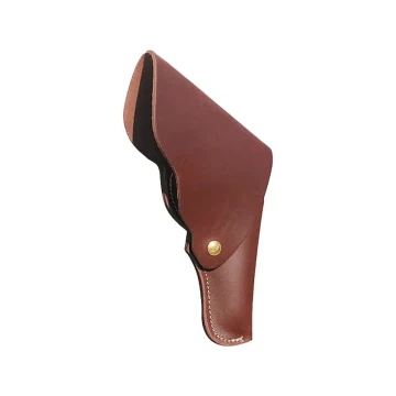 Klappen-OWB-Holster aus braunem Leder