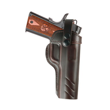 Trail Holster aus braunem Leder mit Thumb-Break-Sicherung