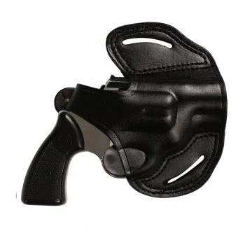 Schwarzes OWB-Lederholster für Kurzlaufrevolver