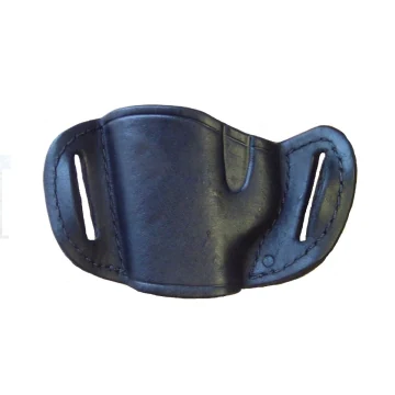 Schwarzes Leder-Gürtelschlaufenholster für Rechtshänder