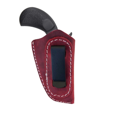 OWB Clip Holster aus bordeauxrotem Leder