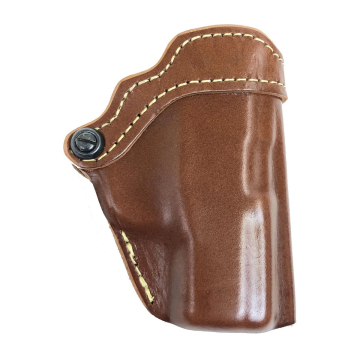 Klassisches Braun Leder verdecktes Tragen Holster mit Magazintasche