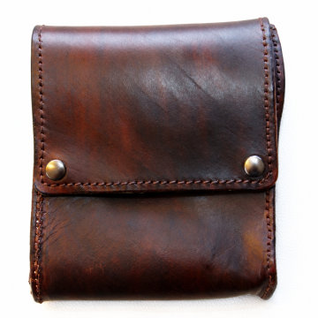 Closed leather belt-case holster front without maker wordmark